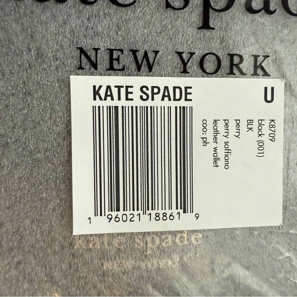 Kate Spade Perry Black Saffiano Leather Flap Crossbody Bag. STYLE K8709. NWT. - Picture 5 of 6